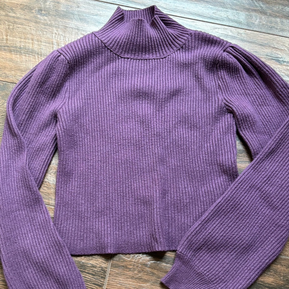 cute turtle neck crop sweater